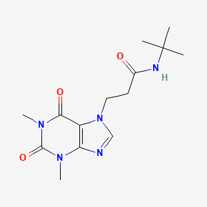 molecular formula C14H21N5O3 B5338065 N-TERT-BUTYL-3-(1,3-DIMETHYL-2,6-DIOXO-2,3,6,7-TETRAHYDRO-1H-PURIN-7-YL)PROPANAMIDE 
