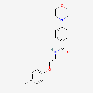 molecular formula C21H26N2O3 B5338190 N-[2-(2,4-dimethylphenoxy)ethyl]-4-(4-morpholinyl)benzamide 