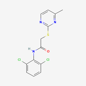 molecular formula C13H11Cl2N3OS B5338228 N-(2,6-DICHLOROPHENYL)-2-[(4-METHYL-2-PYRIMIDINYL)SULFANYL]ACETAMIDE 