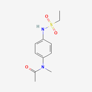 molecular formula C11H16N2O3S B5338321 N-{4-[(ethylsulfonyl)amino]phenyl}-N-methylacetamide 