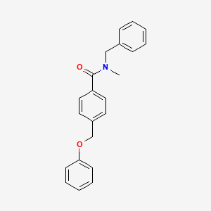 molecular formula C22H21NO2 B5338323 N-benzyl-N-methyl-4-(phenoxymethyl)benzamide 