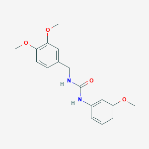 molecular formula C17H20N2O4 B5338330 N-(3,4-dimethoxybenzyl)-N'-(3-methoxyphenyl)urea 