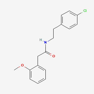 molecular formula C17H18ClNO2 B5338349 N-[2-(4-chlorophenyl)ethyl]-2-(2-methoxyphenyl)acetamide 
