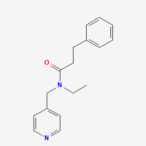 molecular formula C17H20N2O B5338447 N-ethyl-3-phenyl-N-(pyridin-4-ylmethyl)propanamide 