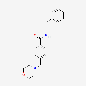 molecular formula C22H28N2O2 B5338543 N-(1,1-dimethyl-2-phenylethyl)-4-(4-morpholinylmethyl)benzamide 