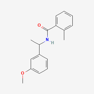 molecular formula C17H19NO2 B5338582 N-[1-(3-methoxyphenyl)ethyl]-2-methylbenzamide 