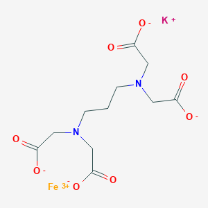 molecular formula C11H14FeKN2O8 B053386 Ferrate(1-), [[N,N'-1,3-propanediylbis[N-[(carboxy-kappaO)methyl]glycinato-kappaN,kappaO]](4-)]-, potassium, (OC-6-21)- CAS No. 124268-99-1