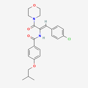molecular formula C24H27ClN2O4 B5338624 N-[(Z)-1-(4-chlorophenyl)-3-morpholin-4-yl-3-oxoprop-1-en-2-yl]-4-(2-methylpropoxy)benzamide 