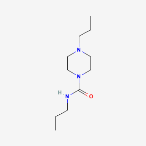 molecular formula C11H23N3O B5338674 N,4-dipropylpiperazine-1-carboxamide 