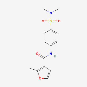 molecular formula C14H16N2O4S B5338696 N-[4-(dimethylsulfamoyl)phenyl]-2-methylfuran-3-carboxamide 