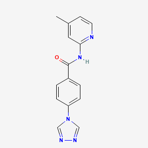molecular formula C15H13N5O B5339000 N-(4-methyl-2-pyridinyl)-4-(4H-1,2,4-triazol-4-yl)benzamide 