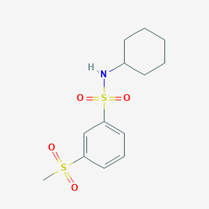 molecular formula C13H19NO4S2 B5339030 N-cyclohexyl-3-(methylsulfonyl)benzenesulfonamide 