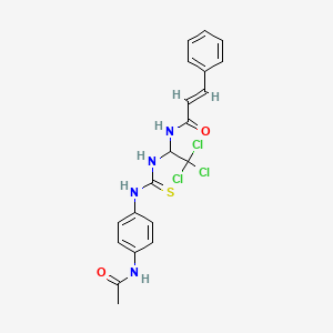 molecular formula C20H19Cl3N4O2S B5339041 N(1-(((4-(ACETYLAMINO)ANILINO)CARBOTHIOYL)AMINO)-2,2,2-TRI-CL-ET)3-PH-ACRYLAMIDE 