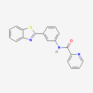 molecular formula C19H13N3OS B5339125 N-(3-(benzo[d]thiazol-2-yl)phenyl)picolinamide 