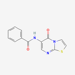 molecular formula C13H9N3O2S B5339219 N-(5-oxo-5H-[1,3]thiazolo[3,2-a]pyrimidin-6-yl)benzamide CAS No. 78650-35-8
