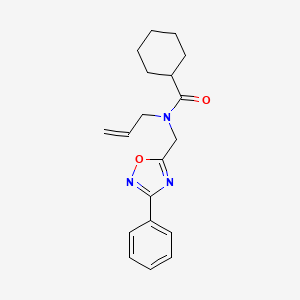 molecular formula C19H23N3O2 B5339281 N-allyl-N-[(3-phenyl-1,2,4-oxadiazol-5-yl)methyl]cyclohexanecarboxamide 