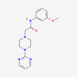 molecular formula C17H21N5O2 B5339397 N-(3-methoxyphenyl)-2-[4-(pyrimidin-2-yl)piperazin-1-yl]acetamide 