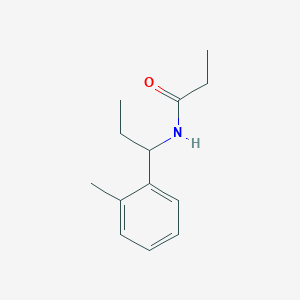 molecular formula C13H19NO B5339637 N-[1-(2-methylphenyl)propyl]propanamide 