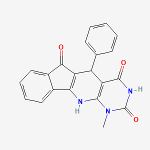 molecular formula C21H15N3O3 B5339649 7-methyl-2-phenyl-5,7,9-triazatetracyclo[8.7.0.03,8.011,16]heptadeca-1(10),3(8),11,13,15-pentaene-4,6,17-trione 