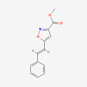 molecular formula C13H11NO3 B5339693 5-Styryl-isoxazole-3-carboxylic acid methyl ester CAS No. 39088-76-1