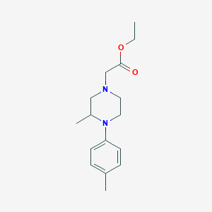 molecular formula C16H24N2O2 B5339695 Ethyl [3-methyl-4-(4-methylphenyl)piperazin-1-yl]acetate 