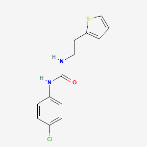 molecular formula C13H13ClN2OS B5339709 1-(4-chlorophenyl)-3-[2-(thiophen-2-yl)ethyl]urea 