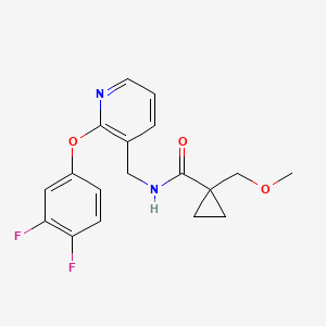 molecular formula C18H18F2N2O3 B5339711 N-{[2-(3,4-difluorophenoxy)pyridin-3-yl]methyl}-1-(methoxymethyl)cyclopropanecarboxamide 