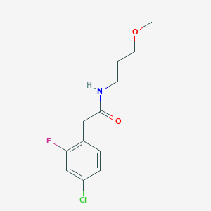 molecular formula C12H15ClFNO2 B5339844 2-(4-chloro-2-fluorophenyl)-N-(3-methoxypropyl)acetamide 