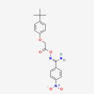 molecular formula C19H21N3O5 B5339850 N'-{[(4-tert-butylphenoxy)acetyl]oxy}-4-nitrobenzenecarboximidamide 