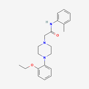 molecular formula C21H27N3O2 B5339885 2-[4-(2-ethoxyphenyl)piperazin-1-yl]-N-(2-methylphenyl)acetamide 
