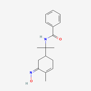 molecular formula C17H22N2O2 B5339915 N-{1-[5-(hydroxyimino)-4-methyl-3-cyclohexen-1-yl]-1-methylethyl}benzamide 
