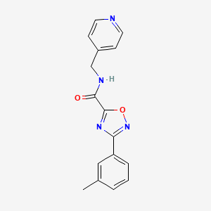 molecular formula C16H14N4O2 B5339970 3-(3-methylphenyl)-N-(4-pyridinylmethyl)-1,2,4-oxadiazole-5-carboxamide 
