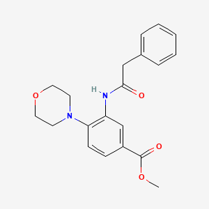 molecular formula C20H22N2O4 B5339975 Methyl 4-(morpholin-4-yl)-3-[(phenylacetyl)amino]benzoate 