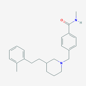 molecular formula C23H30N2O B5340043 N-methyl-4-({3-[2-(2-methylphenyl)ethyl]-1-piperidinyl}methyl)benzamide 
