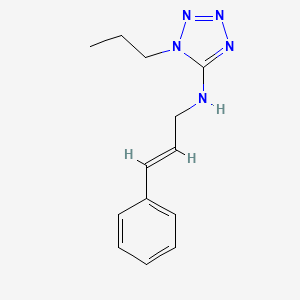 molecular formula C13H17N5 B5340084 N-[(2E)-3-phenylprop-2-en-1-yl]-1-propyl-1H-tetrazol-5-amine 