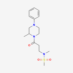 molecular formula C16H25N3O3S B5340098 N-methyl-N-[3-(2-methyl-4-phenylpiperazin-1-yl)-3-oxopropyl]methanesulfonamide 