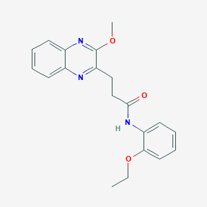 molecular formula C20H21N3O3 B5340161 N-(2-ethoxyphenyl)-3-(3-methoxy-2-quinoxalinyl)propanamide 