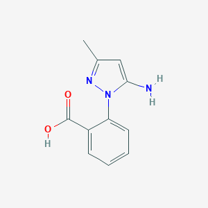 molecular formula C11H11N3O2 B053402 2-(5-amino-3-methyl-1H-pyrazol-1-yl)benzoic acid CAS No. 298684-24-9