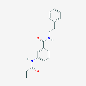 molecular formula C18H20N2O2 B5340284 N-(2-phenylethyl)-3-(propanoylamino)benzamide 