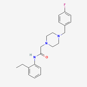 molecular formula C21H26FN3O B5340373 N-(2-ETHYLPHENYL)-2-{4-[(4-FLUOROPHENYL)METHYL]PIPERAZIN-1-YL}ACETAMIDE 