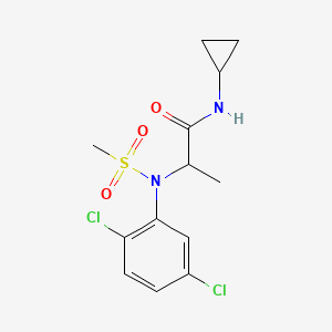 molecular formula C13H16Cl2N2O3S B5340402 N~1~-cyclopropyl-N~2~-(2,5-dichlorophenyl)-N~2~-(methylsulfonyl)alaninamide 