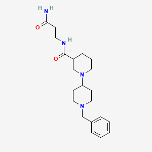molecular formula C21H32N4O2 B5340546 N-(3-amino-3-oxopropyl)-1'-benzyl-1,4'-bipiperidine-3-carboxamide 