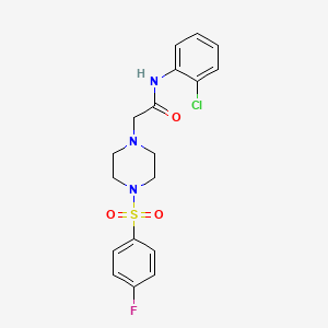 molecular formula C18H19ClFN3O3S B5340548 N-(2-CHLOROPHENYL)-2-[4-(4-FLUOROBENZENESULFONYL)PIPERAZIN-1-YL]ACETAMIDE 