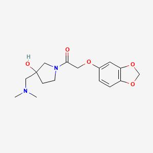 molecular formula C16H22N2O5 B5340595 1-[(1,3-benzodioxol-5-yloxy)acetyl]-3-[(dimethylamino)methyl]-3-pyrrolidinol 