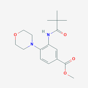molecular formula C17H24N2O4 B5340639 methyl 3-[(2,2-dimethylpropanoyl)amino]-4-(4-morpholinyl)benzoate 