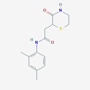 molecular formula C14H18N2O2S B5340678 N-(2,4-dimethylphenyl)-2-(3-oxothiomorpholin-2-yl)acetamide 
