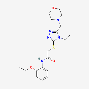 molecular formula C19H27N5O3S B5340701 N-(2-ethoxyphenyl)-2-{[4-ethyl-5-(morpholin-4-ylmethyl)-4H-1,2,4-triazol-3-yl]thio}acetamide 