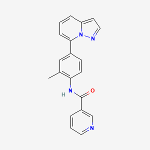 molecular formula C20H16N4O B5340733 N-(2-methyl-4-pyrazolo[1,5-a]pyridin-7-ylphenyl)nicotinamide 