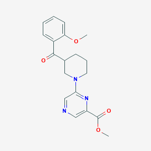 molecular formula C19H21N3O4 B5340753 methyl 6-[3-(2-methoxybenzoyl)piperidin-1-yl]pyrazine-2-carboxylate 
