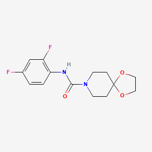 molecular formula C14H16F2N2O3 B5340783 N-(2,4-difluorophenyl)-1,4-dioxa-8-azaspiro[4.5]decane-8-carboxamide 